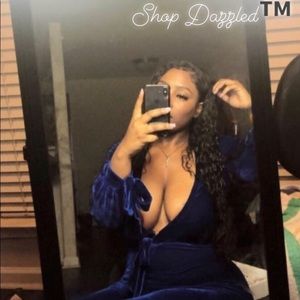 Deep V-Neck Silk Pantsuit